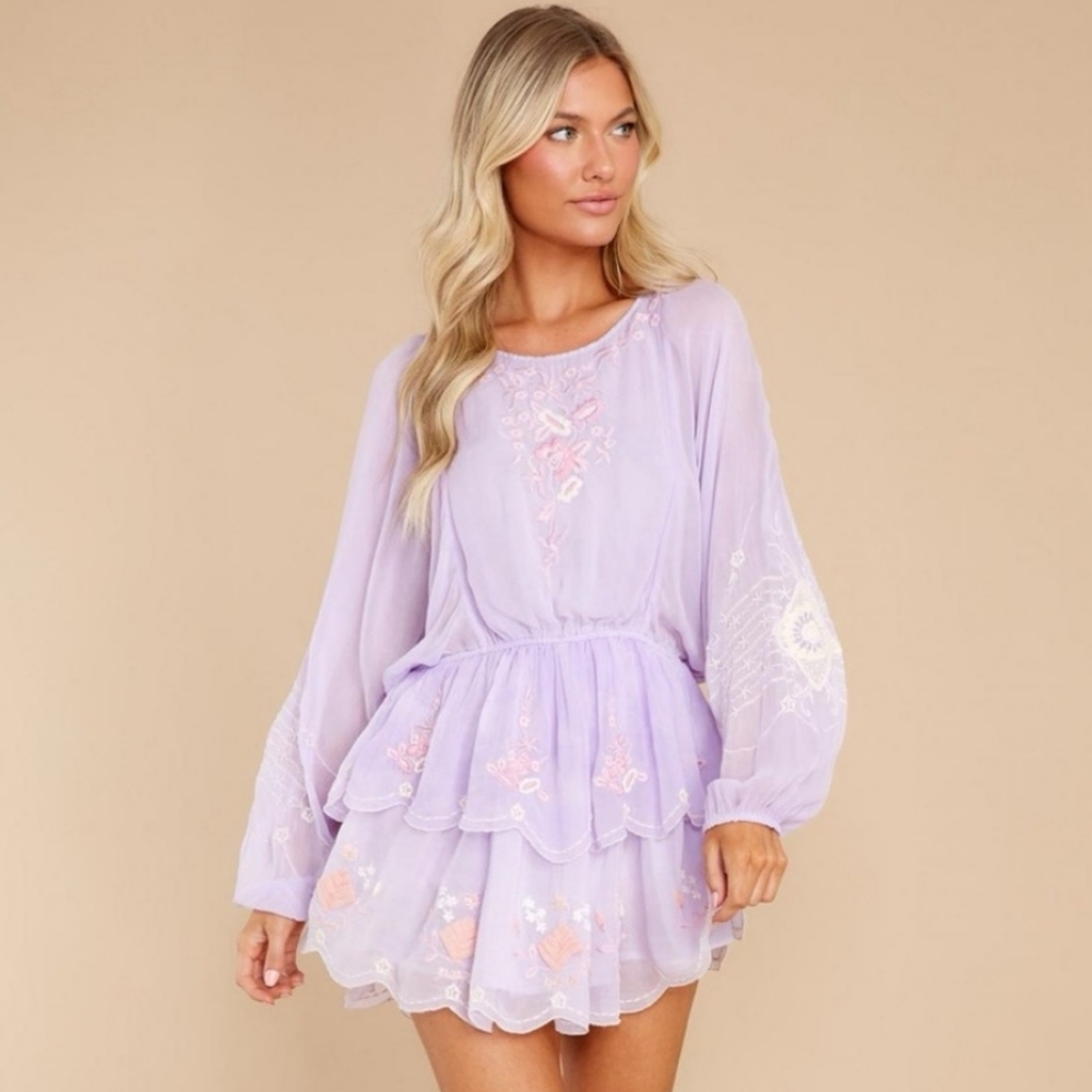Bridgely Dress in Amethyst by LoveShackFancy NWT Medium